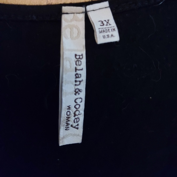 3/$30 Belah & Codey Paris Tee Plus Size 3XL Black - Picture 3 of 4